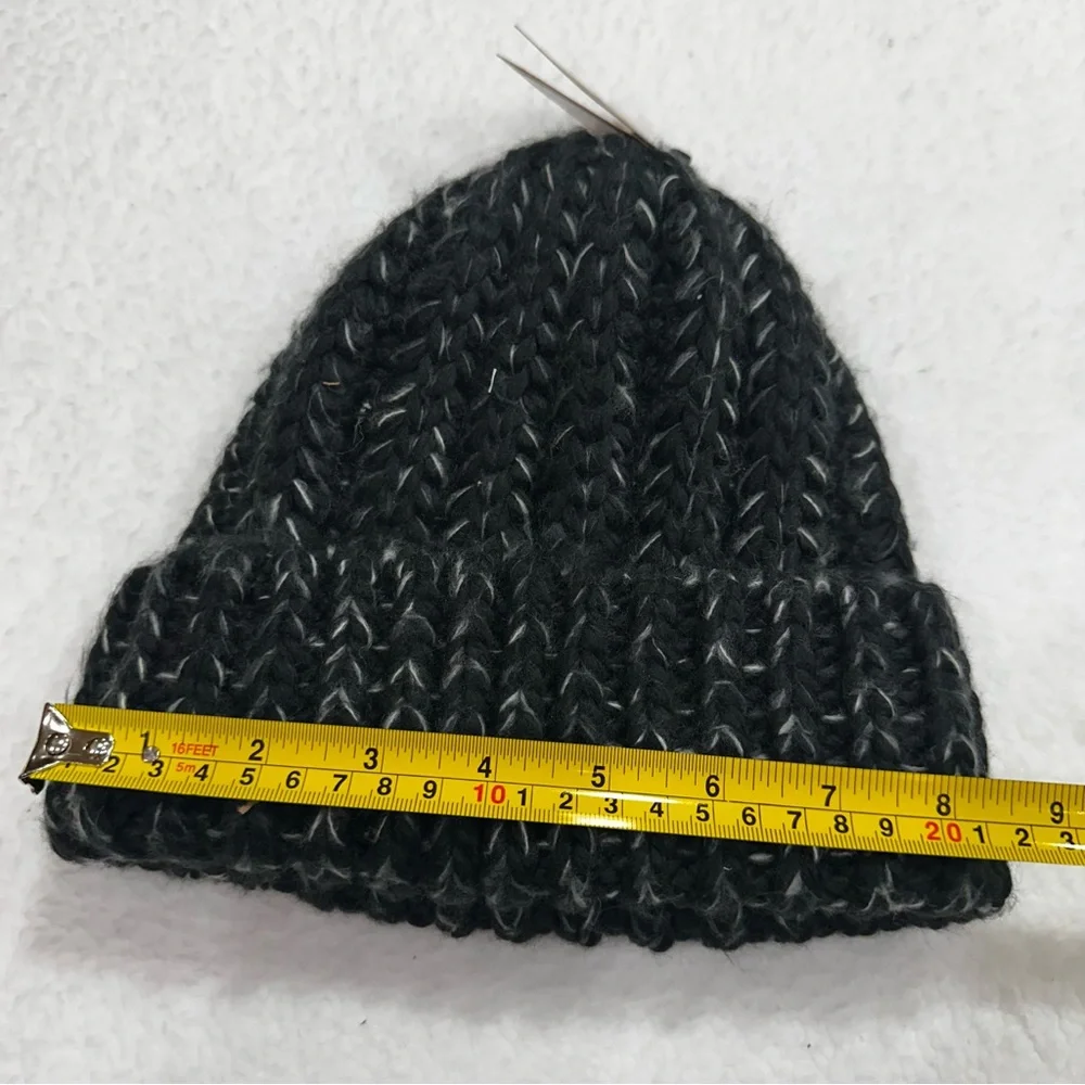 Black Knit North Face Beanie Hat